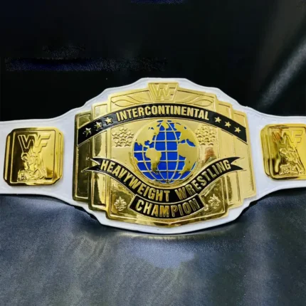 WHITE INTERCONTINENTAL 24K GOLD CHAMPIONSHIP BELT